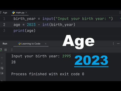 How to write your AGE in Python