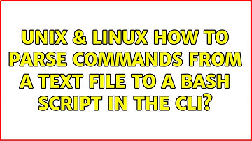 Unix & Linux: How to parse commands from a text file to a bash script in the CLI?