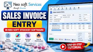 Sales Invoice Entry in NeoSoft Stockist Software | Pharma Wholesale Billing Tutorial screenshot 5
