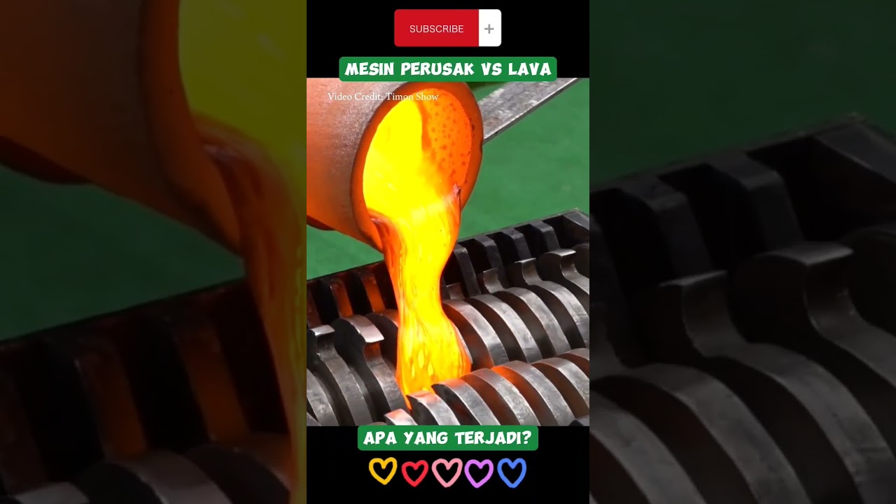 Mesin Penghancur Besi VS Lava: Akankah cepat beku? 