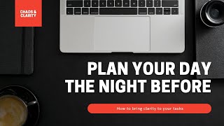 Productivity HACK - how to plan your day