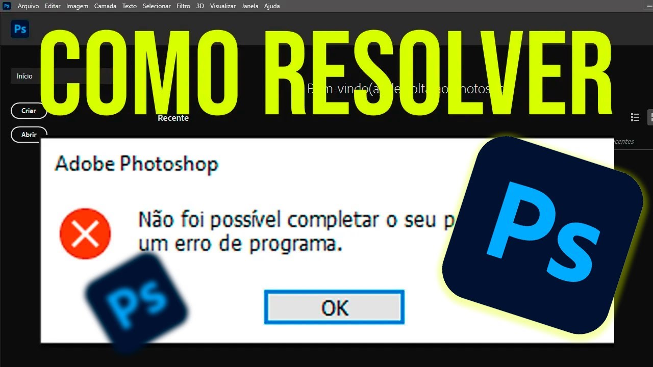 Como Corrigir Erro no Photoshop - YouTube