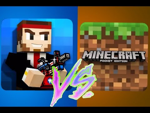 Minecraft PE (1.1.2.50) VS. Pixel Gun 3D (12.2.1)