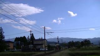 20131013富山地鉄立山線(下り)「釜ヶ淵-沢中山」間踏切10030系