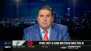 ESPN SC | Biran on Spurs win 10th straight game - Nuggets snap Celtics’ 4-game win streak screenshot 5