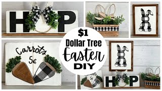 HIGH-END DOLLAR TREE DIYS | BUFFALO CHECK EASTER FARMHOUSE HOME DECOR DIYS