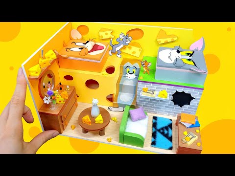 DIY Miniature Tom and Jerry CardBoard House # -Build Amazing House for Tom and Jerry｜Cheese｜톰과제리 만들기