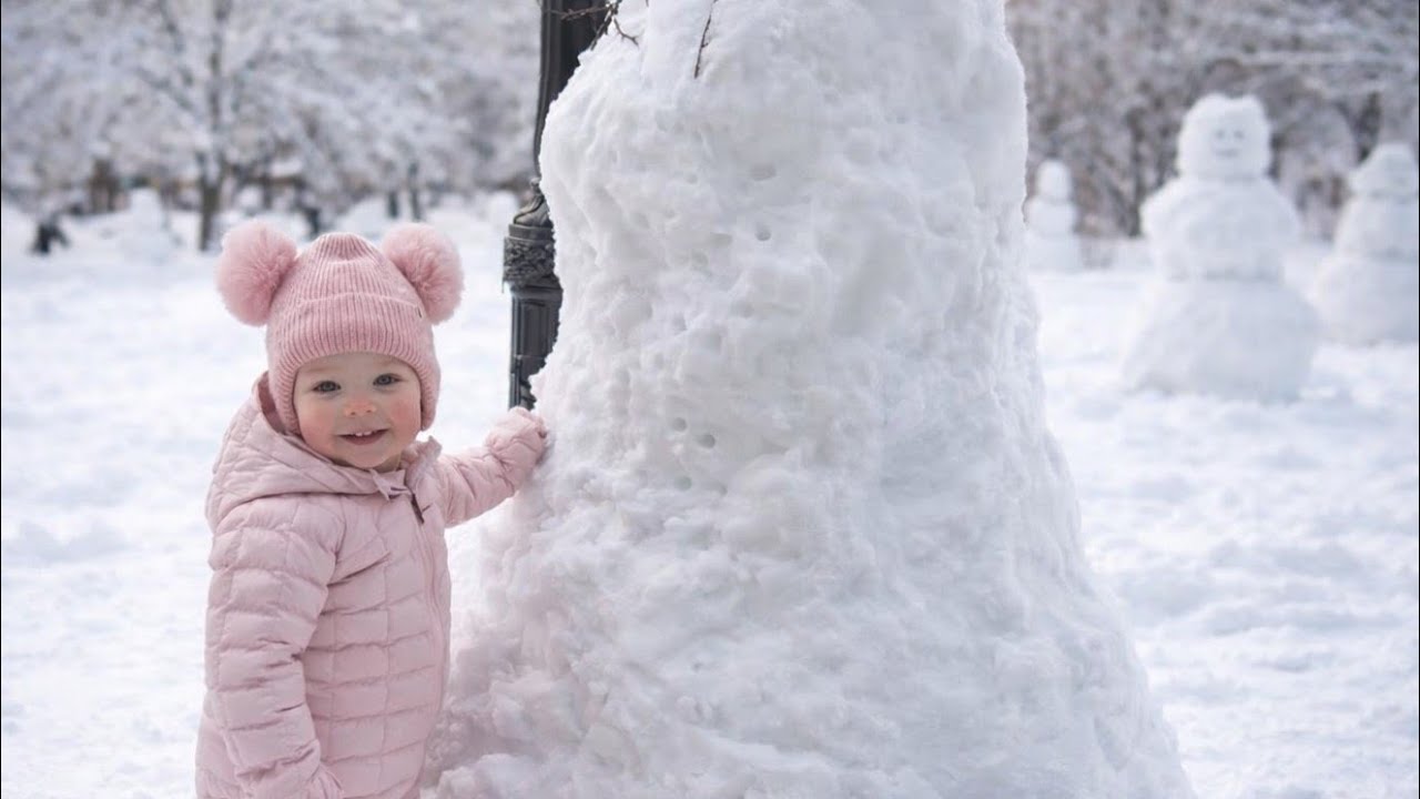 OHH MY SWEET ELLIE IS SO EXCITED SHE'S FINDING ALL OF THE SNOWMEN AND CALLING THEM OLAFS! 👀 AT THIS 