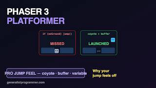 Phaser Platformer Tutorial — Tilemap and Jump Feel