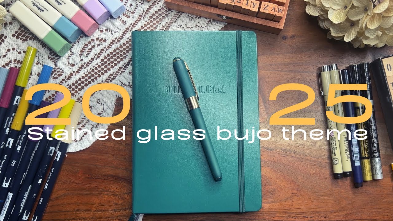 2025 Bullet Journal Set up: Stained Glass Theme