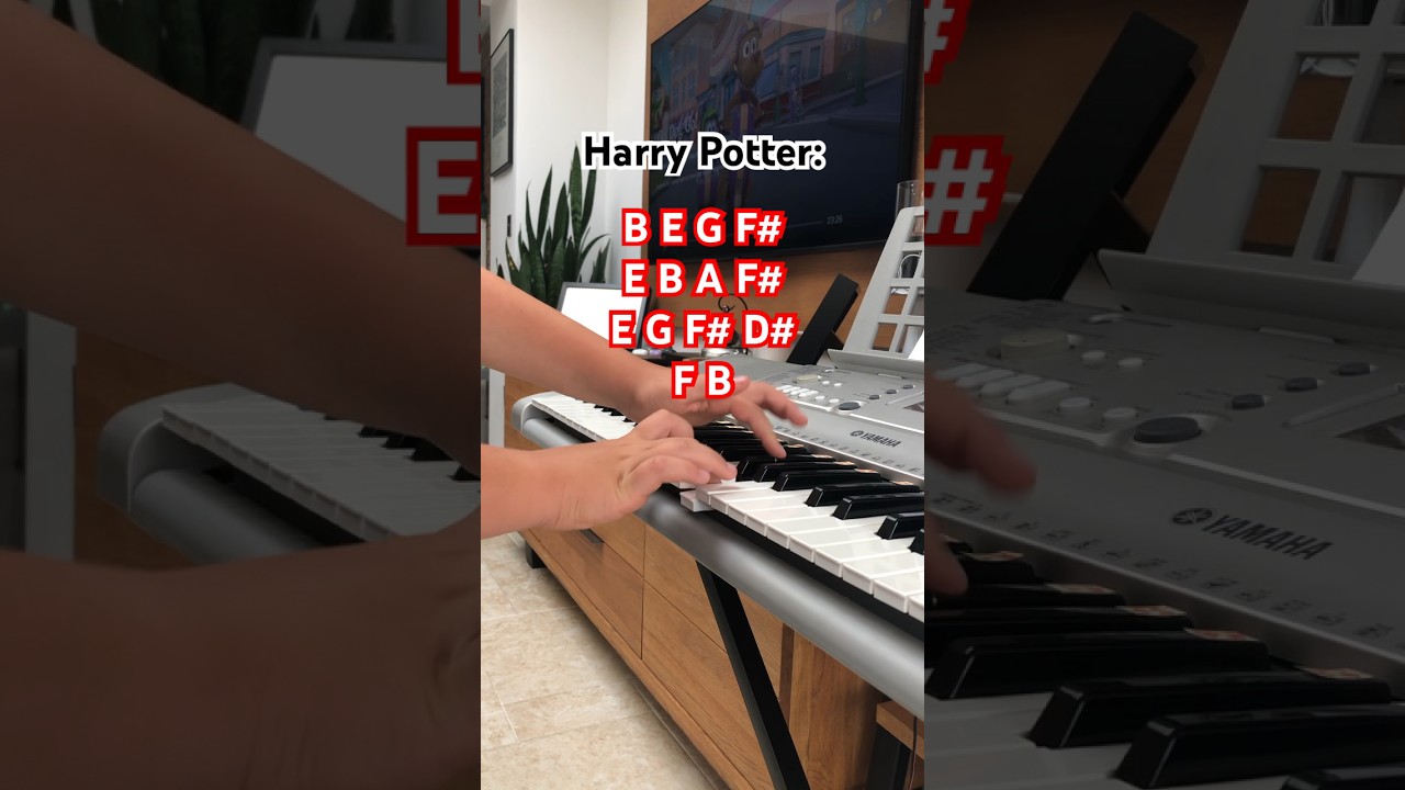 Easy Harry Potter tutorial on piano 🎹 