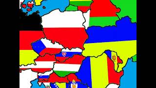 Flag map of Europe Pt. 4: Scandinavia, Eastern Europe and the Caucasus