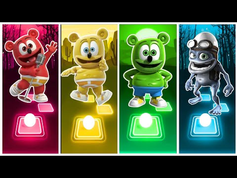 Colorful Gummy Bears Song Cover 🆚 Crazy Frog 🎶 Tiles Hop EDM Rush