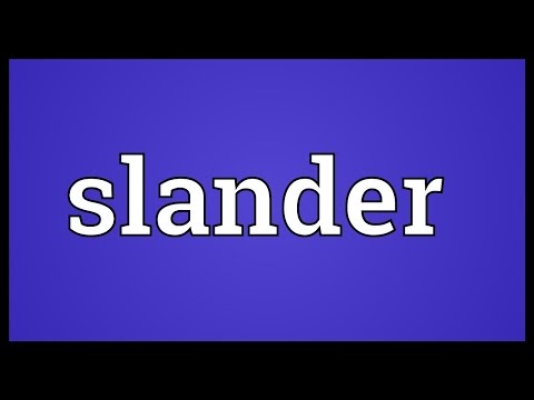 Slander Meaning