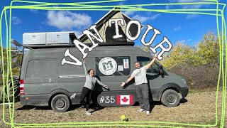 #35 🇨🇦 Van Tour 👉 This way the visit of Monster, our converted van, a Mercedes Sprinter