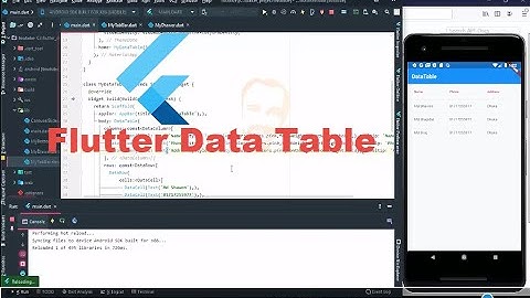 Easy way to create a data table using flutter
