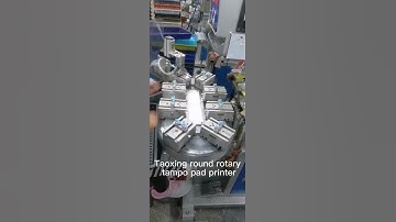 Rotary worktable pad printing machine