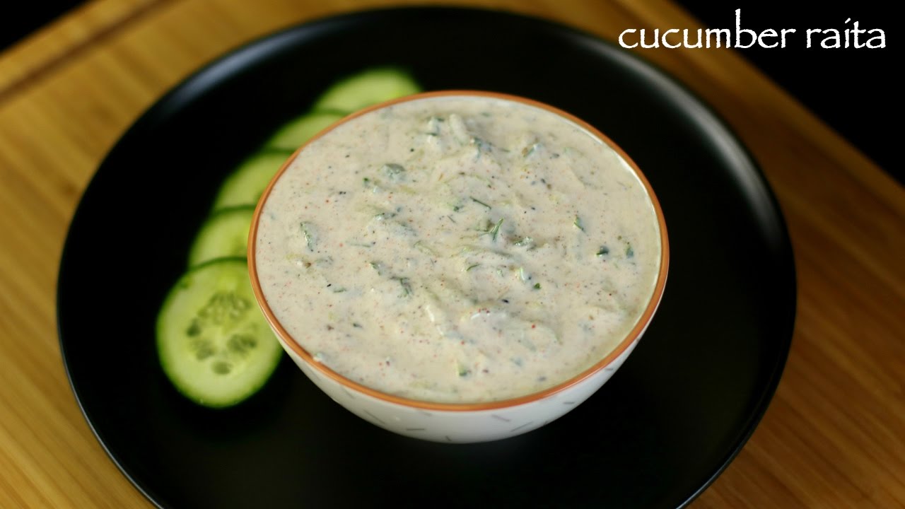 cucumber raita recipe | kheera raita recipe | raita recipe | Hebbar Kitchen