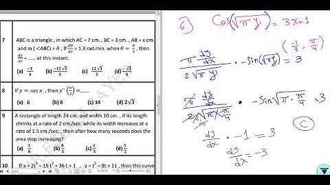 Mr.Eslam Sayed Sec.3 Answers of Exam Calculus Chapter 1