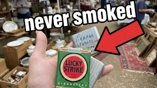 Searching for military collectibles at an antique flea market! (WW2 militaria hunt)