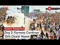 Farmers protest chaos at punjabharyana border as farmers continue delhi chalo march