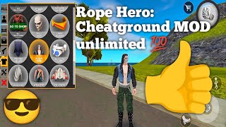 How To Download Rope Hero Cheat Mod Apk | Rope Hero Cheatground Mod Kaise Download Karen screenshot 2