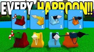 how to get EVERY HARPOON| Build a Boat for Treasure ROBLOX