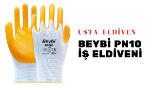 Beybi Pn10 Polyester Örme Nitril Eldiven - Usta Eldiven