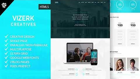 Vizerk - One Page Parallax | Themeforest Website Templates and Themes