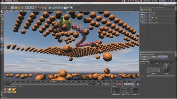 Vibrate Dynamics Simulation with Null Tracer in Cinema 4D R16 Tutorial