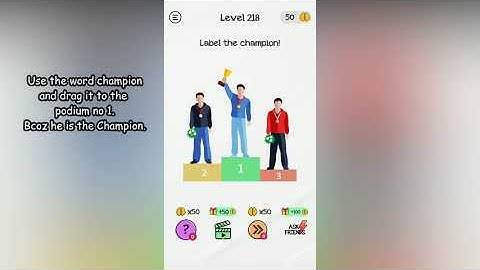 Braindom Level 218 Label the champion!