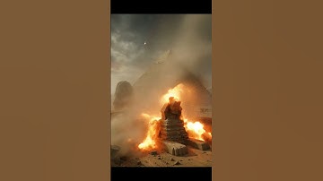 Epic Meteor Strike: The Pyramid Falls! #pyramid #ai  #CinematicChaos #Skyfall #Shorts
