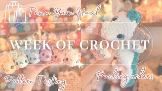 Week of crochet ✨ Pack orders with me Temu for crocheters Anime plushies