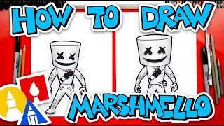 how to draw fortnite marshmello skin