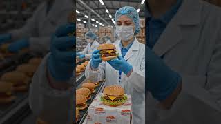 How Burgers Are Made ? | Inside the Burger Factory | Amazing Food Production Process in 4K