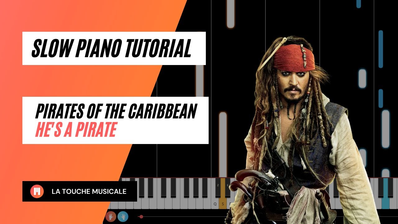 He's a Pirate by Hans Zimmer Slow Piano Tutorial