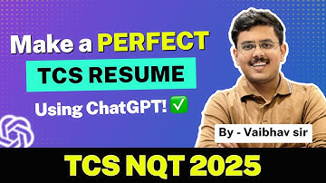 🚀 How to Build the TCS NQT Resume for Freshers? | TCS NQT Resume Tips & Tricks using ChatGPT!