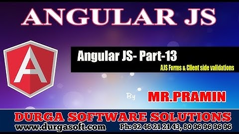 Angular JS -Part- 13 || AJS Forms & Client side validations