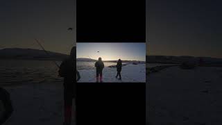❄️ A New Way to Enjoy Winter Fishing 🎣  Angler: Matthew Parsons #winterfishing #dronefishing