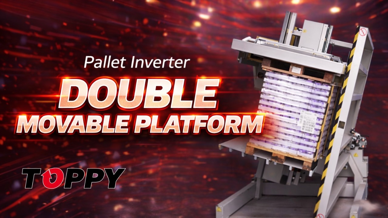 Pallet Inverter - DOUBLE MOVABLE PLATFORM (Yogurt)