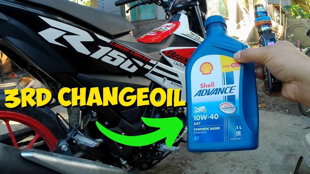 SUZUKI RAIDER FI 2022 IVORY 3RD CHANGEOIL NAGPALIT AKO NG OIL FROM ECSTAR TO SHELL ADVANCE AX7