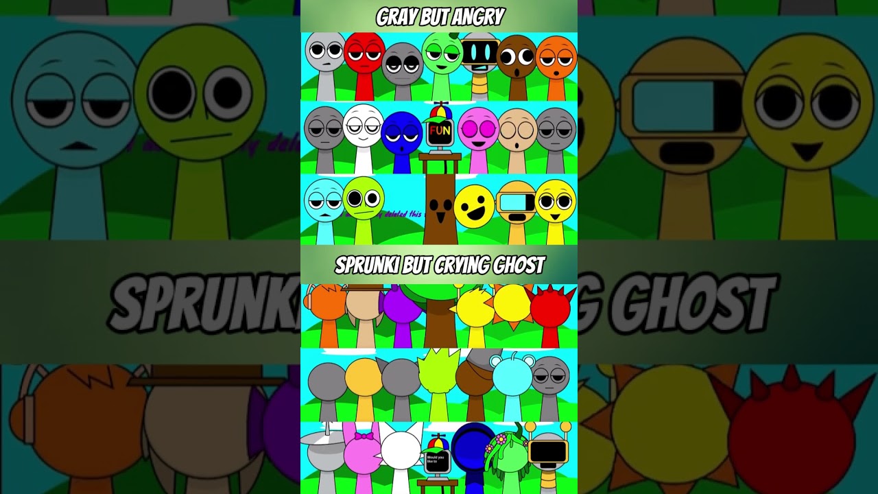 Sprunki CRYING GHOST 👻😢 VS GRAY but ANGRY ⚡🔥 | Incredibox MIXED VERSION