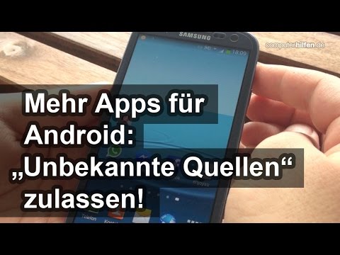 Android: "Unbekannte Quellen" für Downloads aktivieren!