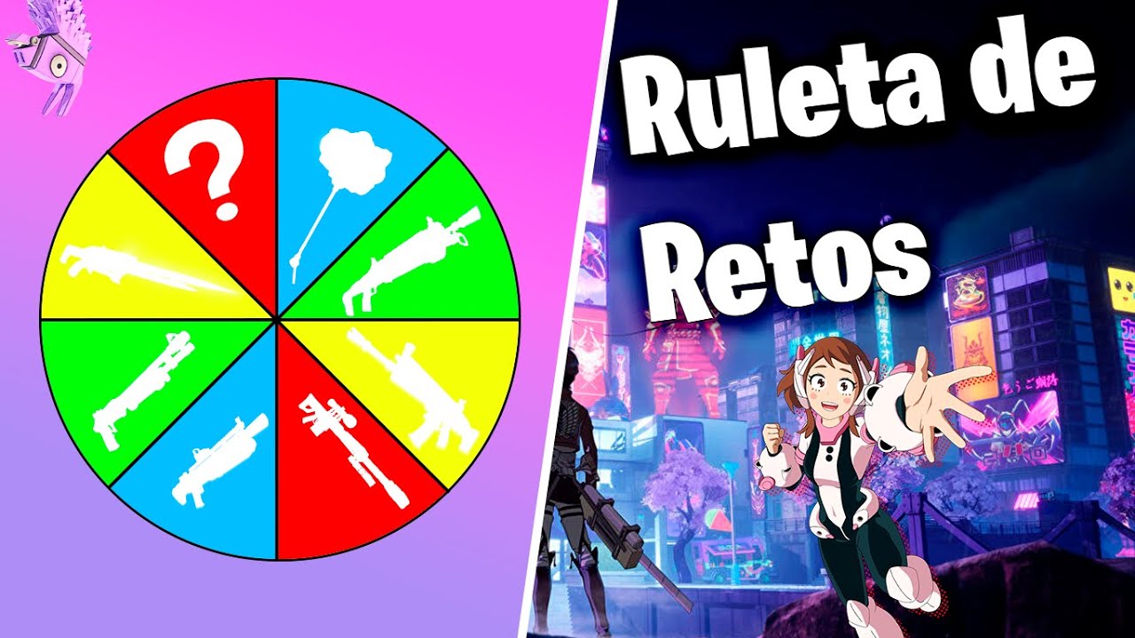 RULETA de RETOS en FORTNITE. ¿Se logra una WIN? YouTube