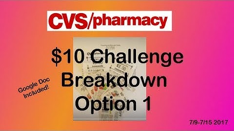 CVS $10 CHALLENGE Option 1 w/ Google Doc! 7/9-7/15