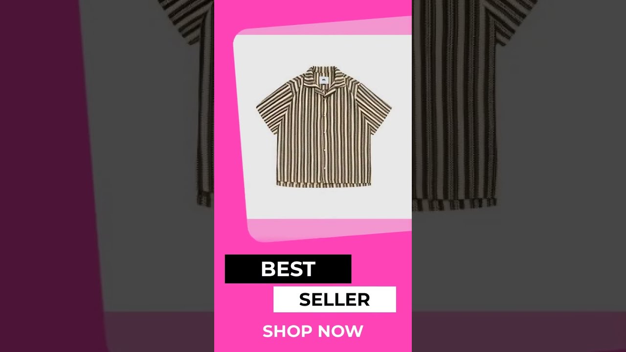 Stripped Knit Short Sleeve Shirt