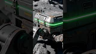 Colossal Mining Robot on a Giant Asteroid