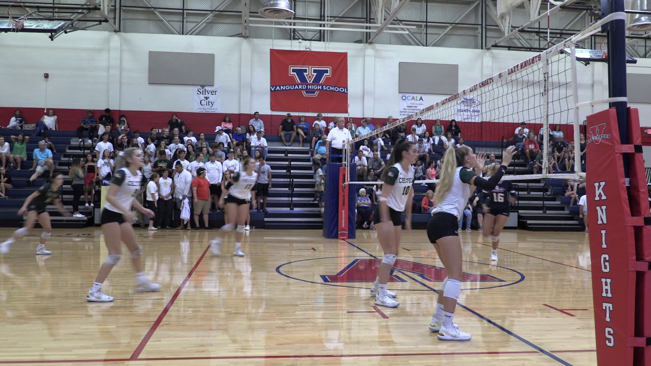 9.10.19  Trinity Catholic Volleyball (wins) vs Vanguard (set #4 clip 1)
