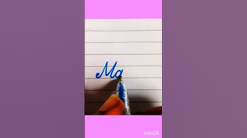 Writing name #Manvi in cursive style...