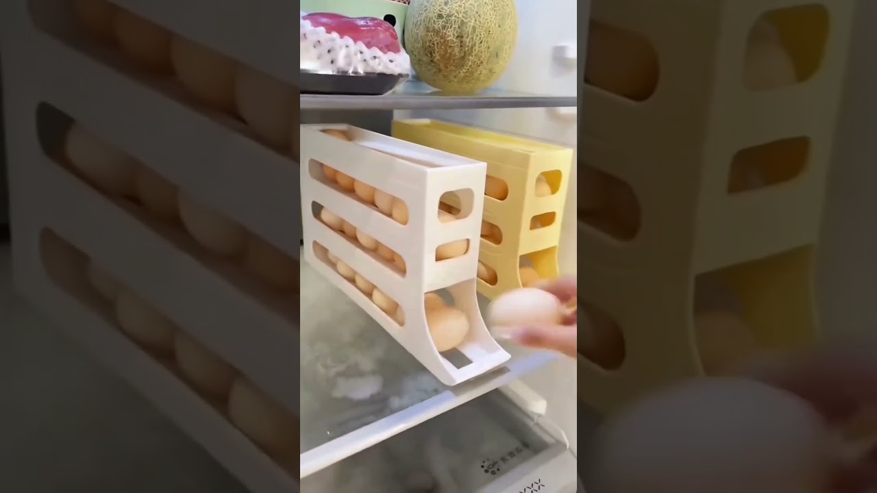 4 Tier Egg Holder For Fridge for Home and kitchen  